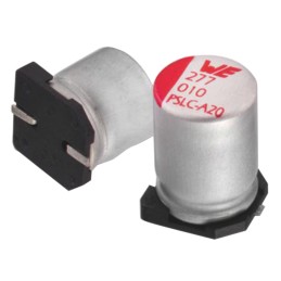 2 pcs - Wurth Elektronik 100μF Surface Mount Polymer Capacitor, 25V dc