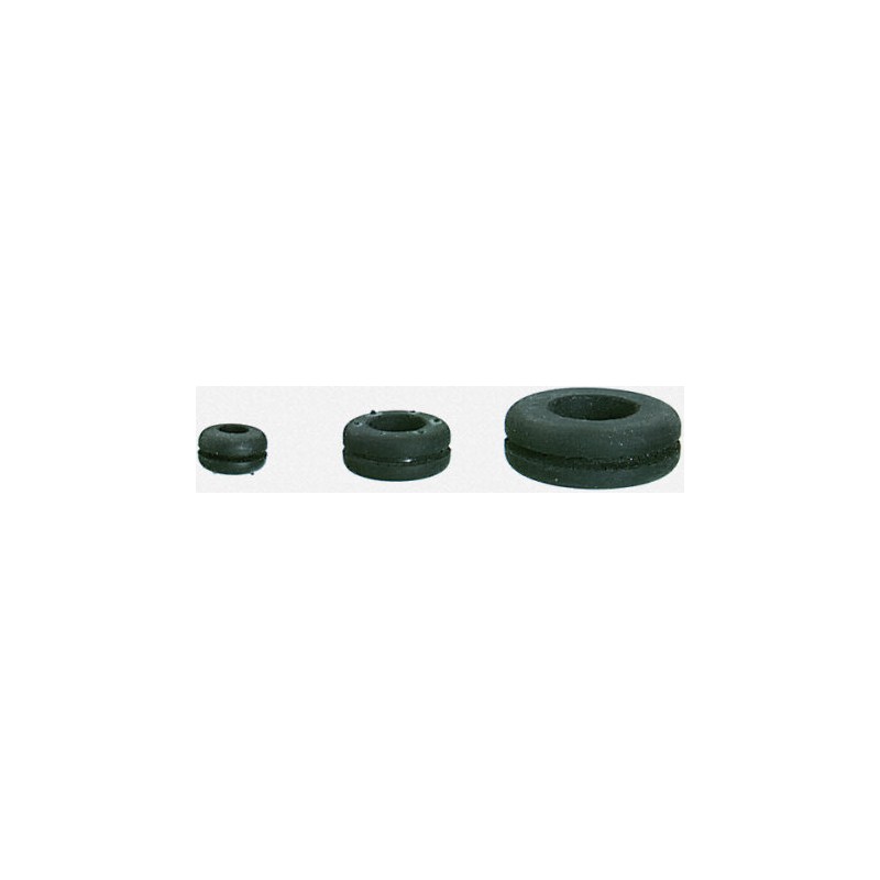 100 pcs - SES Sterling Black Polychloroprene 11mm Cable Grommet for Maximum of 9mm Cable Dia.