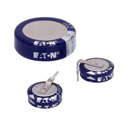 2 pcs - Eaton 1F Supercapacitor -20 - +80% Tolerance, 5.5V dc, Through Hole