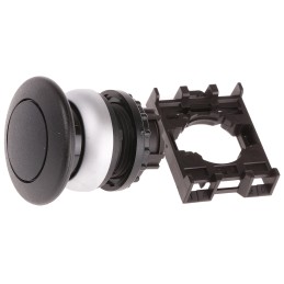 1 pcs - Eaton RMQ Titan M22 Series Black Momentary Push Button Head, 22mm Cutout, IP69K