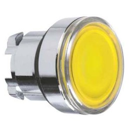 1 pcs - Schneider Electric Harmony XB4 Series Yellow Momentary Push Button Head, 22mm Cutout, IP66, IP67, IP69K