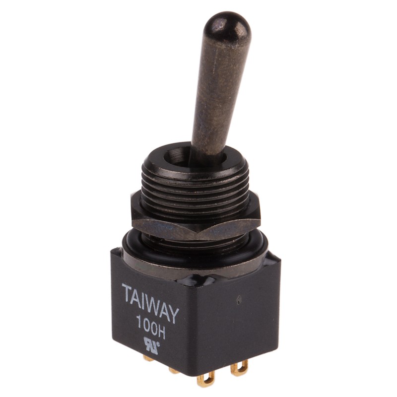 1 pcs - RS PRO Toggle Switch, PCB Mount, On-(On), DPDT, Solder Terminal