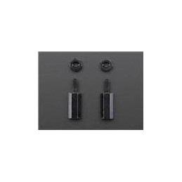 10 pcs : 2336 - Adafruit Accessories Brass M2.5 Standoffs for Pi HATs - Black Plated - Pack of 2
