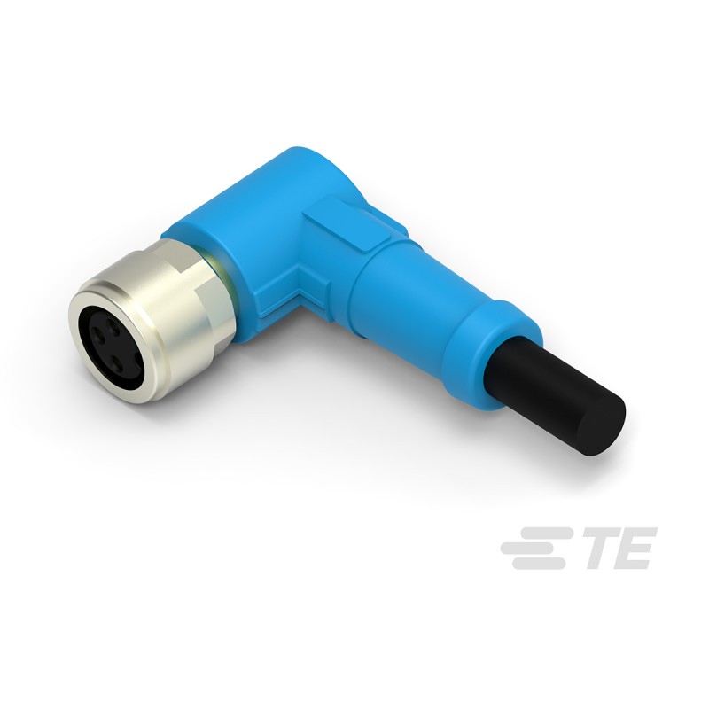 1 pcs - TE Connectivity Right Angle Female 3 way M8 to Unterminated Sensor Actuator Cable, 1.5m
