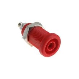 10 pcs : 72930-2 - Test Plugs & Test Jacks PANEL MT IEC 4MM(0.16IN)JACK FOR SHEATHED PLUG, HEX NUT, (RED)