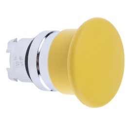 1 pcs - Schneider Electric Harmony XB4 Series Yellow Spring Return Push Button Head, 22mm Cutout, IP66, IP69K