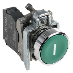 1 pcs - Schneider Electric Harmony XB4 Series Push Button, Panel Mount, 22mm Cutout, SPST