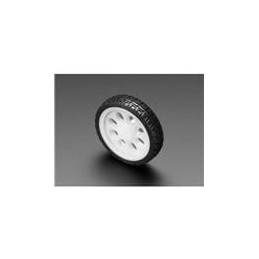 10 pcs : 3763 - Adafruit Accessories Thin White Wheel for TT DC Gearbox Motors - 65mm Diameter