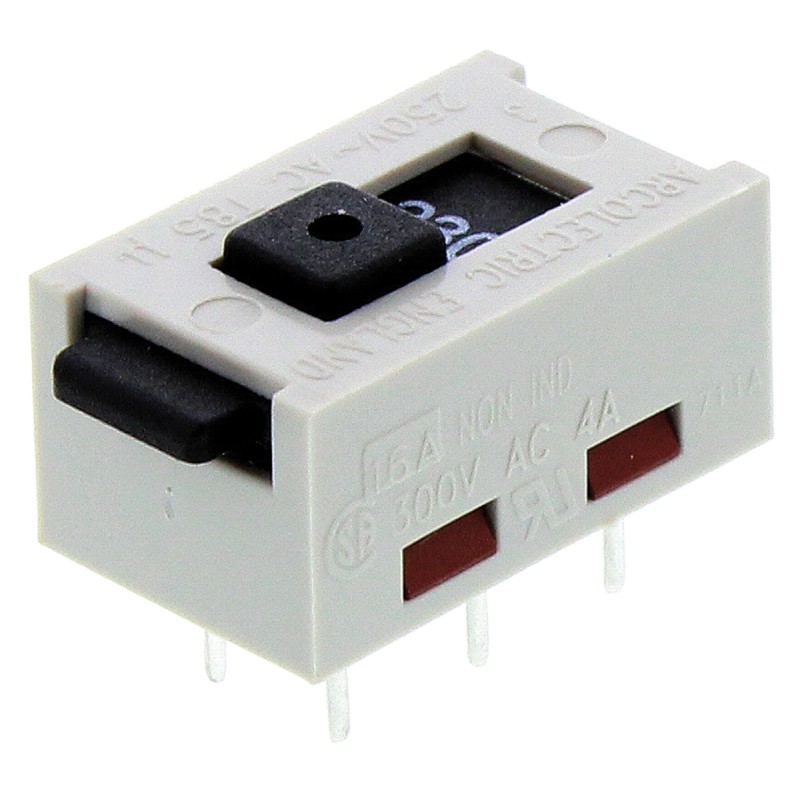 1 pcs - Arcolectric (Bulgin) Ltd PCB Slide Switch DP-CO 16 A @ 250 V ac Slide