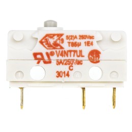1 pcs - Saia-Burgess Plunger Micro Switch, Solder Terminal, SPDT, IP40