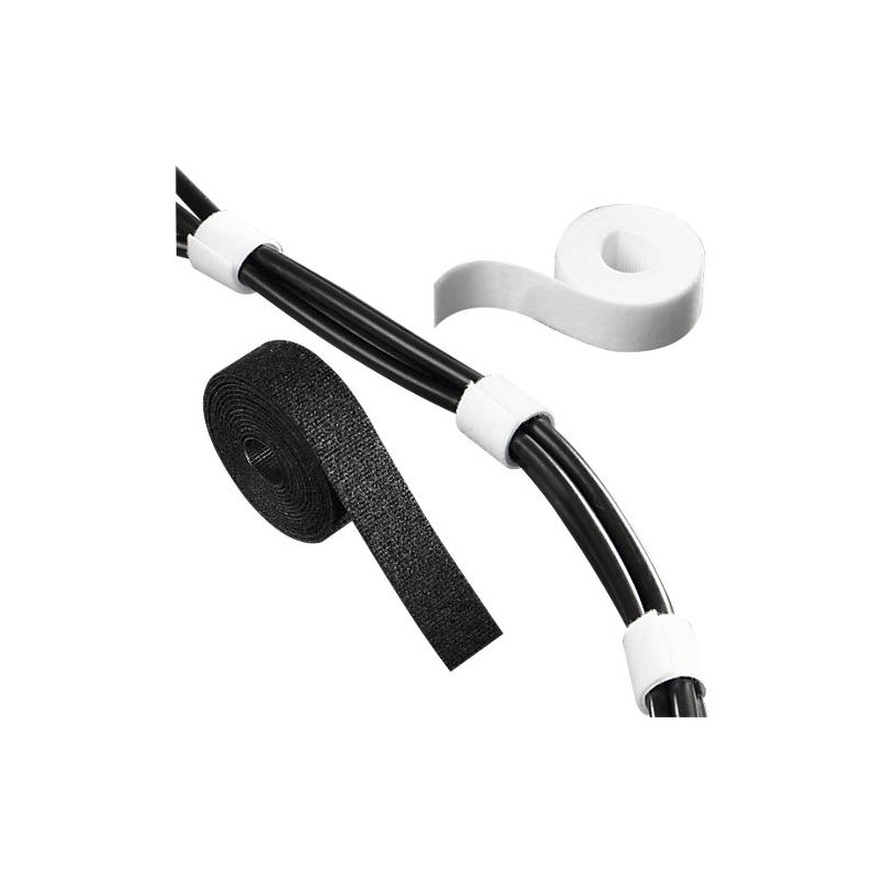 1 pcs - HellermannTyton Cable Tie, Hook and Loop, 1m x 13 mm, White PA (Loop), PP (Hook), Pk-1