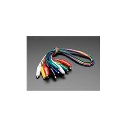10 pcs : 4100 - Adafruit Accessories Small Alligator Clip Test Lead (set of 6)