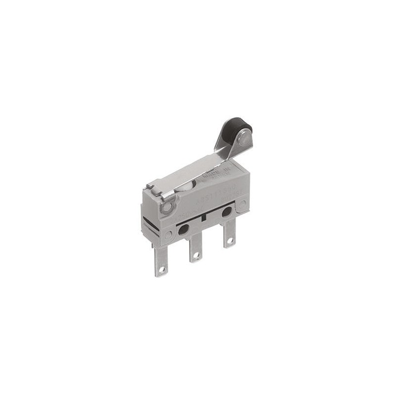 1 pcs - Panasonic Roller Lever Micro Switch, Tab Terminal, 100 mA @ 30 V dc, SP-CO, IP50