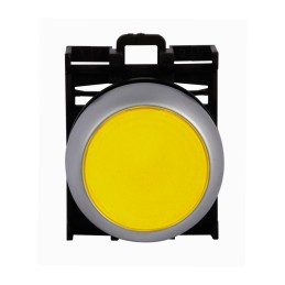 1 pcs - Eaton RMQ Titan M22 Series Yellow Illuminated Momentary Push Button Head, 22mm Cutout, IP69K