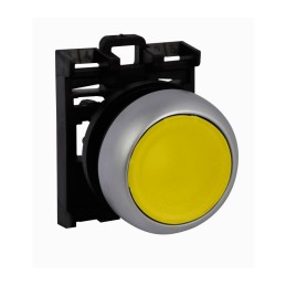 1 pcs - Eaton RMQ Titan M22 Series Yellow Illuminated Momentary Push Button Head, 22mm Cutout, IP69K