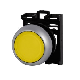 1 pcs - Eaton RMQ Titan M22 Series Yellow Illuminated Momentary Push Button Head, 22mm Cutout, IP69K