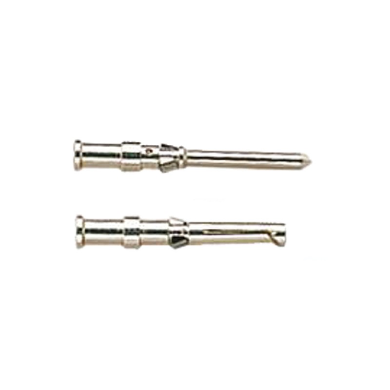 100 pcs - Han D Male 10A Crimp Contact Minimum Wire Size 1mm² Maximum Wire Size 1mm² for use with Han D GoldTec Industrial