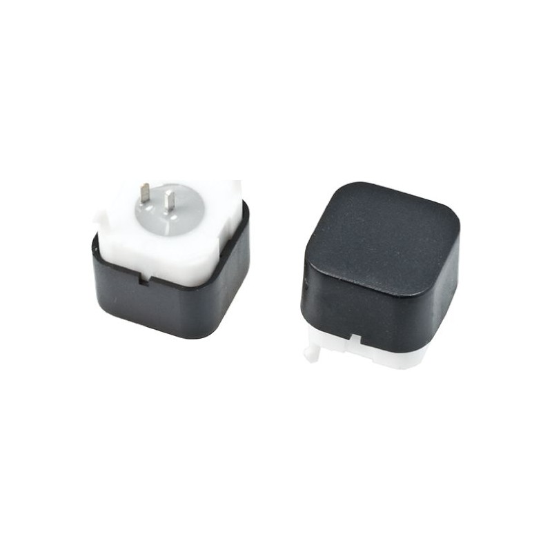 1 pcs - Black Cap Tactile Switch, SPST 30 mA @ 28 V dc 2mm