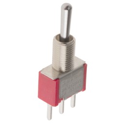 1 pcs - RS PRO Toggle Switch, PCB Mount, (On)-Off-(On), SPDT, Through Hole Terminal
