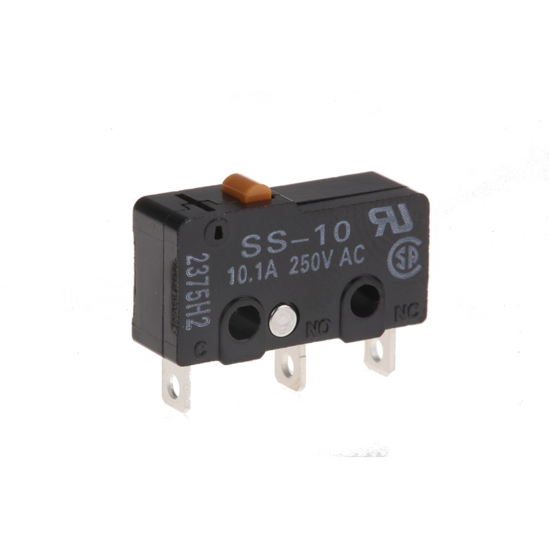 1 pcs - Omron Pin Plunger Micro Switch, Solder Terminal, 10.1 A @ 250 V ac, SPDT, IP40