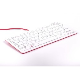 1 pcs - Raspberry Pi Red, White QWERTY (Spain) Raspberry Pi Keyboard