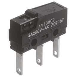 1 pcs - Panasonic Pin Plunger Micro Switch, Tab Terminal, 100 mA @ 30 V dc, SP-CO