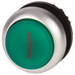 1 pcs - Eaton RMQ Titan M22 Series Green Illuminated Momentary Push Button Head, 22mm Cutout, IP69K
