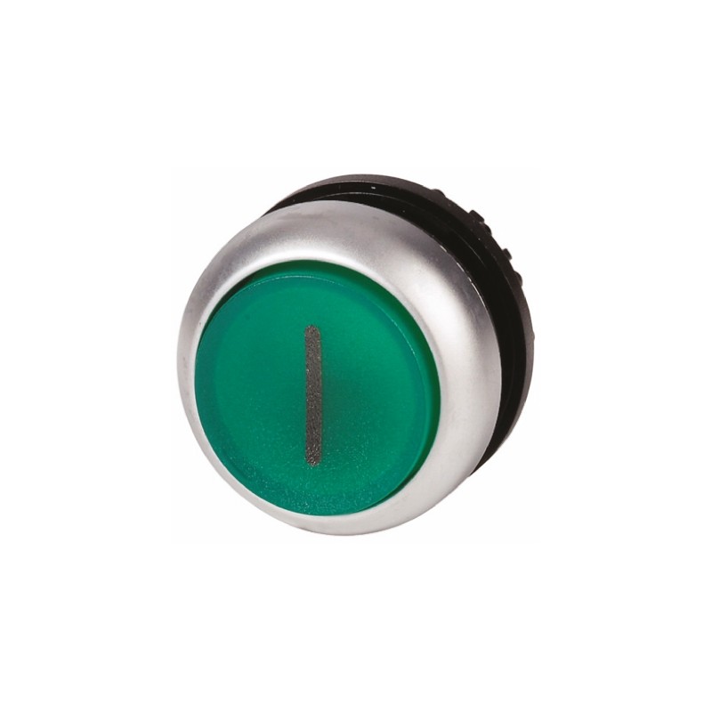 1 pcs - Eaton RMQ Titan M22 Series Green Illuminated Momentary Push Button Head, 22mm Cutout, IP69K