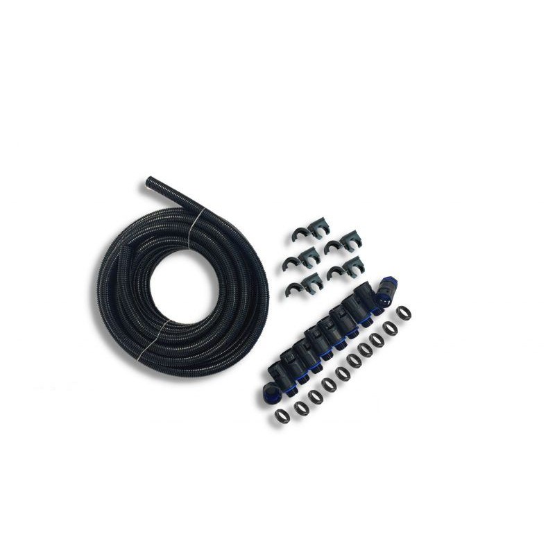 1 pcs - Flexicon Straight Connector, Conduit Fitting, 21mm Nominal Size, M20, Nylon, Black