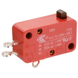 1 pcs - Marquardt Plunger Micro Switch, Solder Terminal, 10 A @ 250 V ac, SP-CO