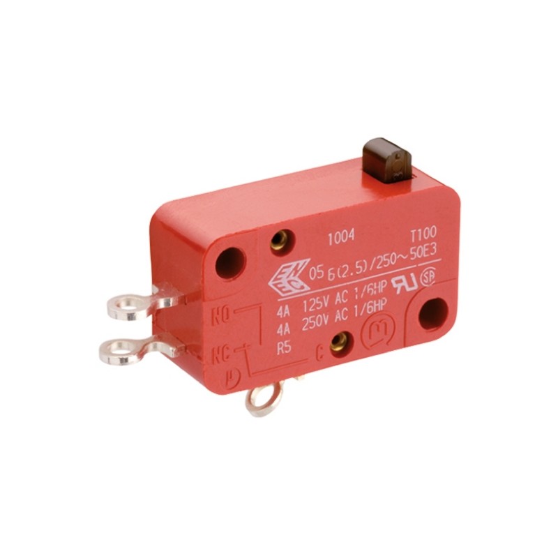 1 pcs - Marquardt Plunger Micro Switch, Solder Terminal, 10 A @ 250 V ac, SP-CO