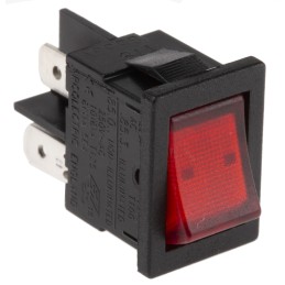 1 pcs - Arcolectric (Bulgin) Ltd Illuminated DPST, On-Off Rocker Switch Panel Mount