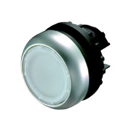 1 pcs - Eaton RMQ Titan M22 Series White Illuminated Maintained Push Button, 22mm Cutout, IP67
