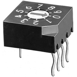 1 pcs - KNITTER-SWITCH 10 Way Through Hole Rotary Switch, Rotary Coded Actuator