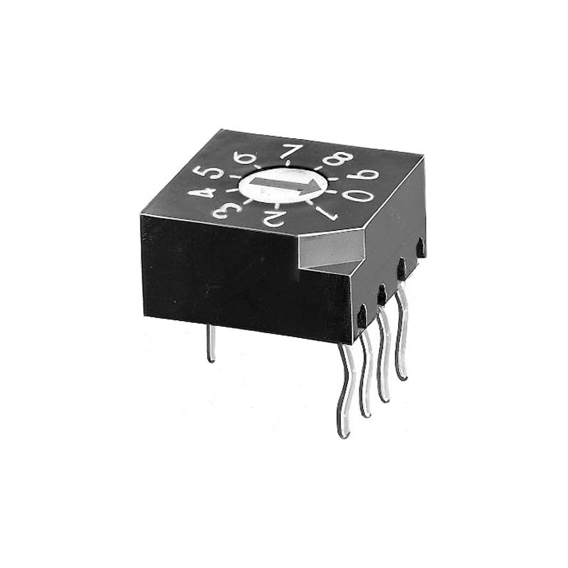 1 pcs - KNITTER-SWITCH 10 Way Through Hole Rotary Switch, Rotary Coded Actuator