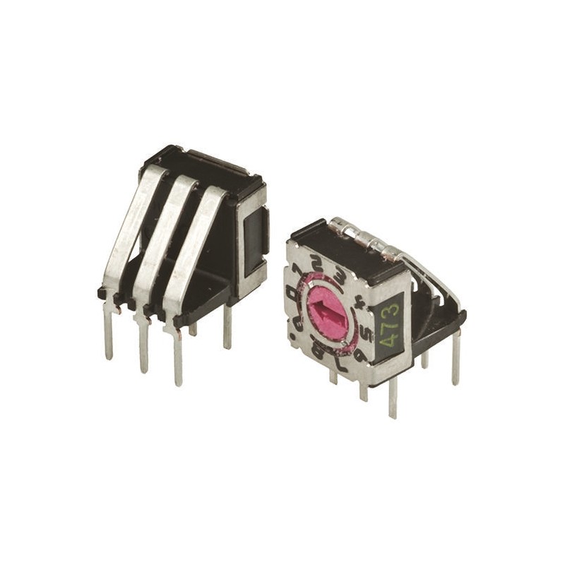 1 pcs - APEM 16 Way Through Hole DIP Switch SPST, Rotary Flush Actuator