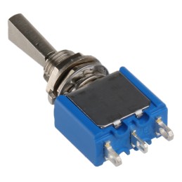 1 pcs - APEM Rotary Switch, Panel Mount, (On)-Off-(On), SPST, Solder Terminal