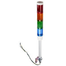 1 pcs - Schneider Electric Harmony XVM Series Red/Green/Amber/Blue Buzzer Signal Tower, 4 Lights, 24 V ac/dc, Base Mount