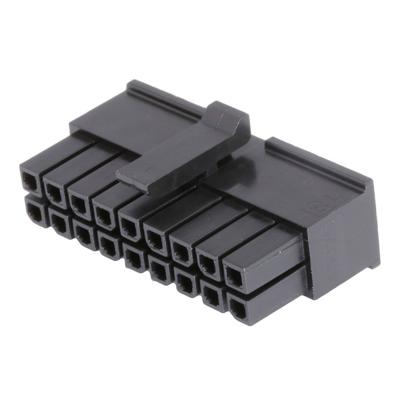 1000 pcs - Molex, Micro-Fit 3.0 Female Connector Housing, 3mm Pitch, 18 Way, 2 Row