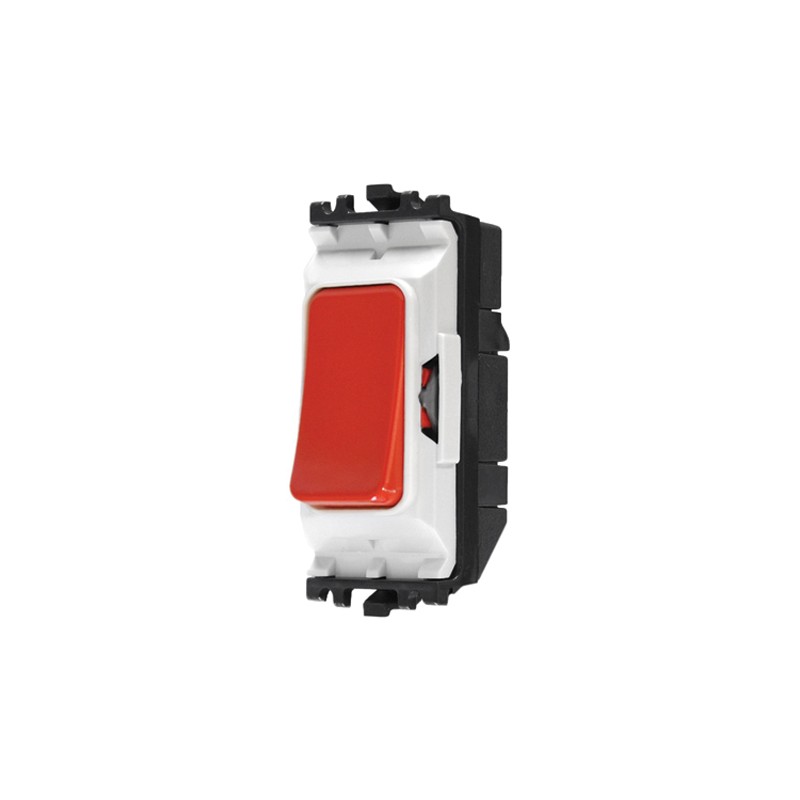 1 pcs - MK Electric 1 Way Red Switch Insert Module 20A, Grid Plus Series
