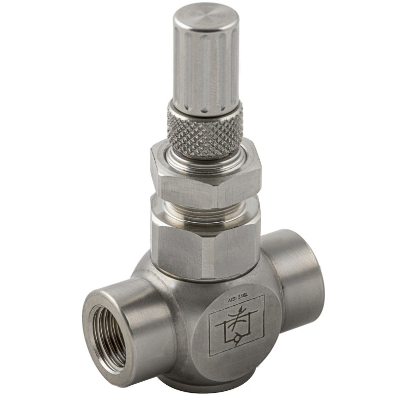 2 pcs - RS PRO 66085 Series Threaded Flow Regulator, 3/8 in Female Inlet Port, 3/8in Tube Inlet Port x 3/8 in Female Outlet Port