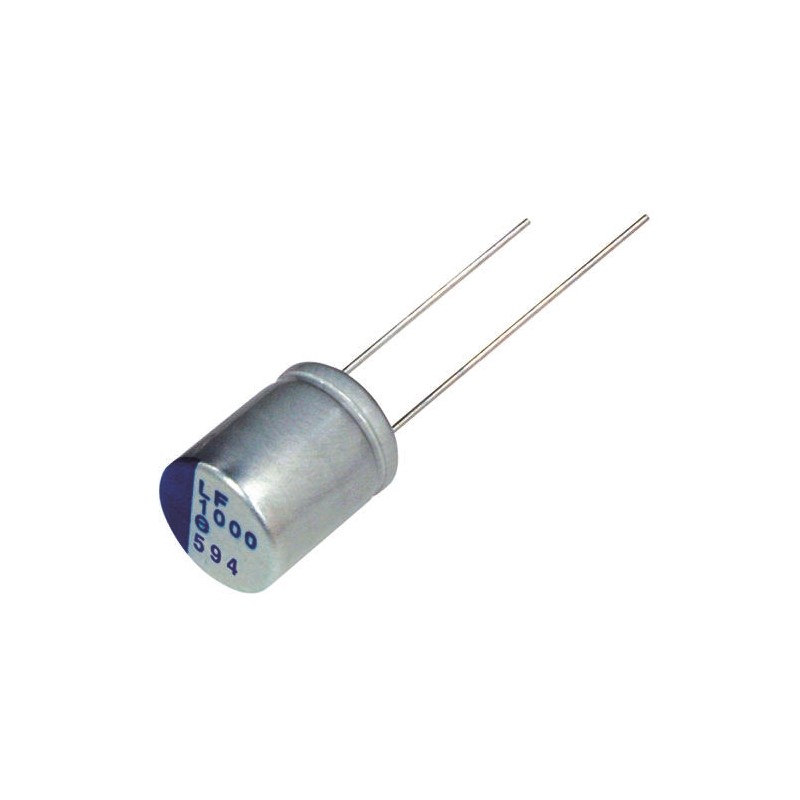 5 pcs - Nichicon 270μF Through Hole Polymer Capacitor, 16V dc