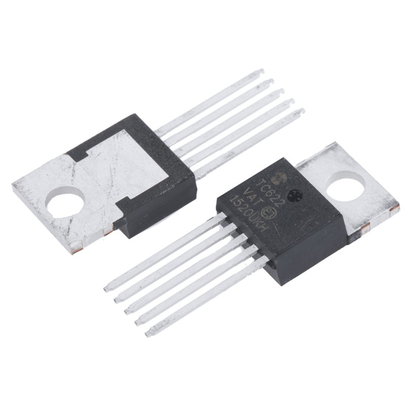 2 pcs - Microchip Temperature Sensor, Driver Output, Through Hole Mount, Analogue, ±5°C, 5 Pins