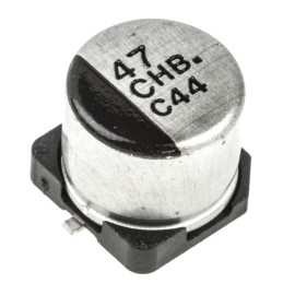 5 pcs - Panasonic 47μF Aluminium Electrolytic Capacitor 16V dc, Surface Mount - EEEHB1C470P