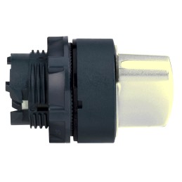 1 pcs - Schneider Electric ZB5 Series 2 Position Selector Switch Head, 22mm Cutout, White Handle