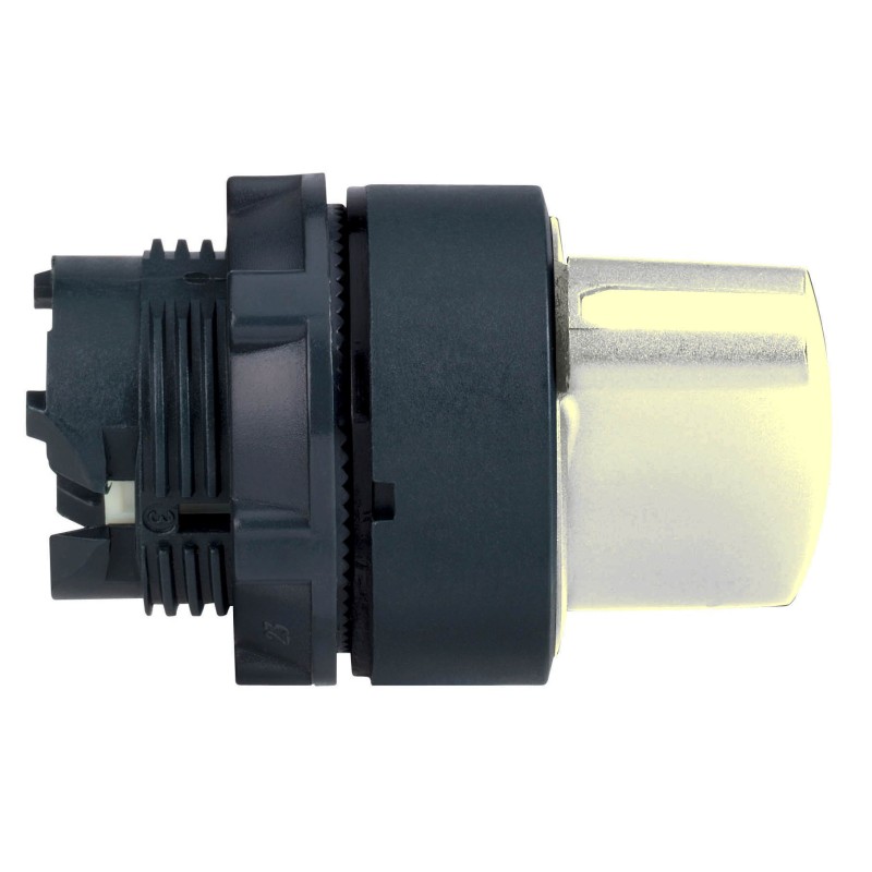 1 pcs - Schneider Electric ZB5 Series 2 Position Selector Switch Head, 22mm Cutout, White Handle