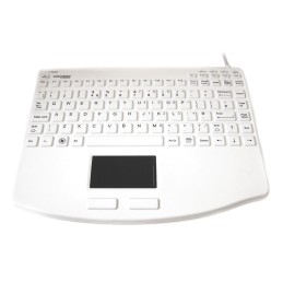 1 pcs - Ceratech Wired USB Medical Touchpad Keyboard, QWERTY (UK), White