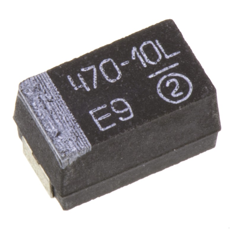 5 pcs - Vishay 470μF MnO2 Tantalum Capacitor 10V dc, TR3 Series