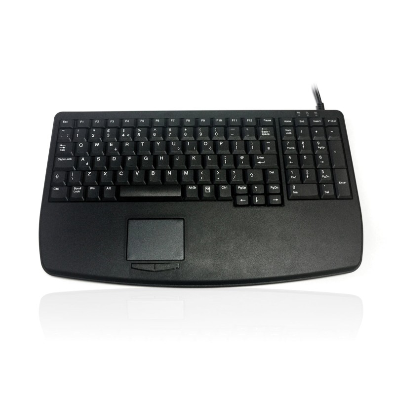 1 pcs - Ceratech Wired USB Compact Touchpad Keyboard, QWERTY (UK), Black