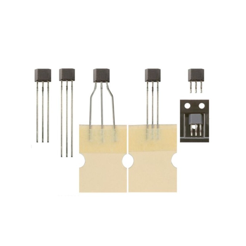 2 pcs - Honeywell Single-Axis Through Hole Hall Effect Sensor, TO-92, 3-Pin